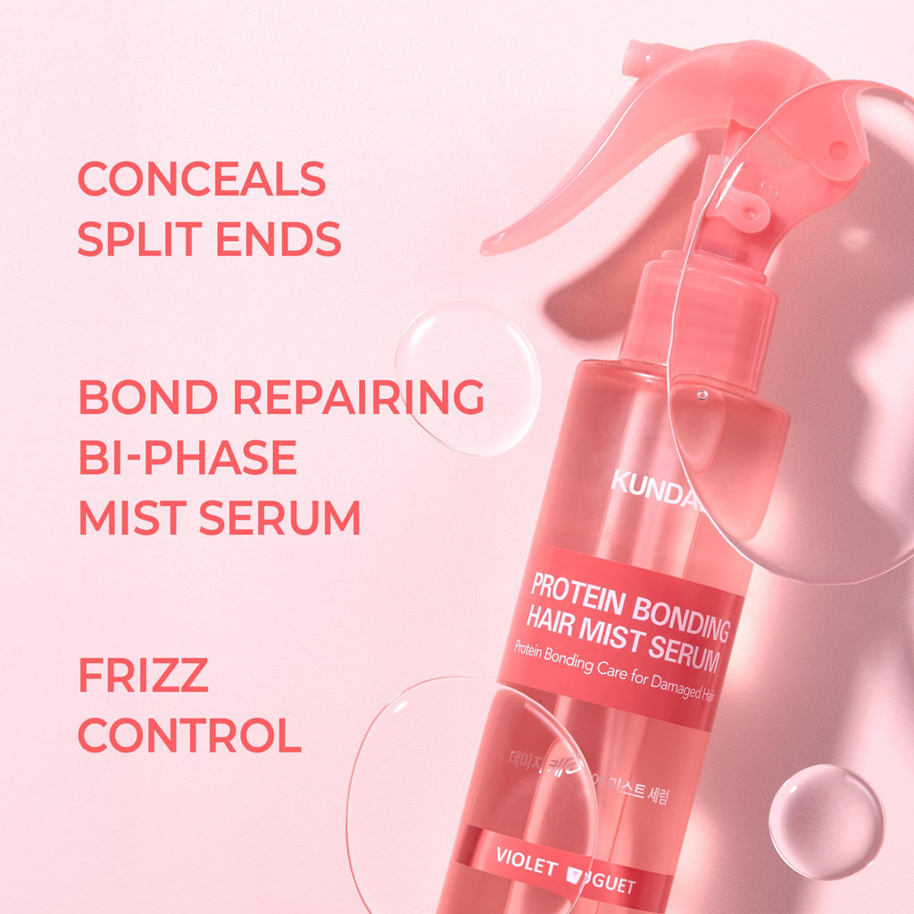 KUNDAL Hair Mist Serum | Vegan Protein Bonding, Heat Protection & Violet Muguet 150ml