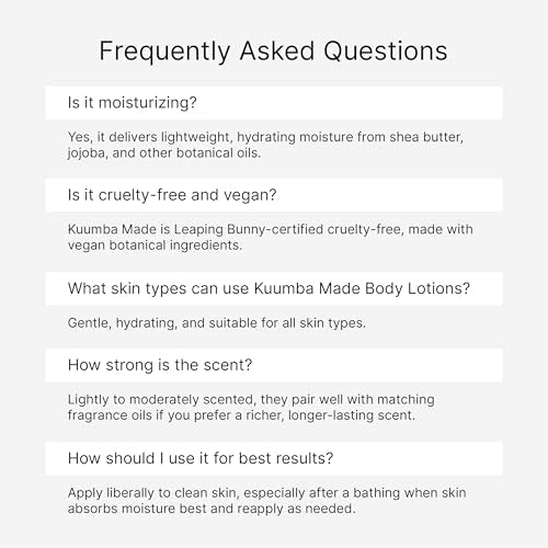 Kuumba Made Egyptian Musk Body Lotion – Hydrating Daily Moisturizer with Shea Butter & Botanical Oils (Vegan, 6.75 oz)