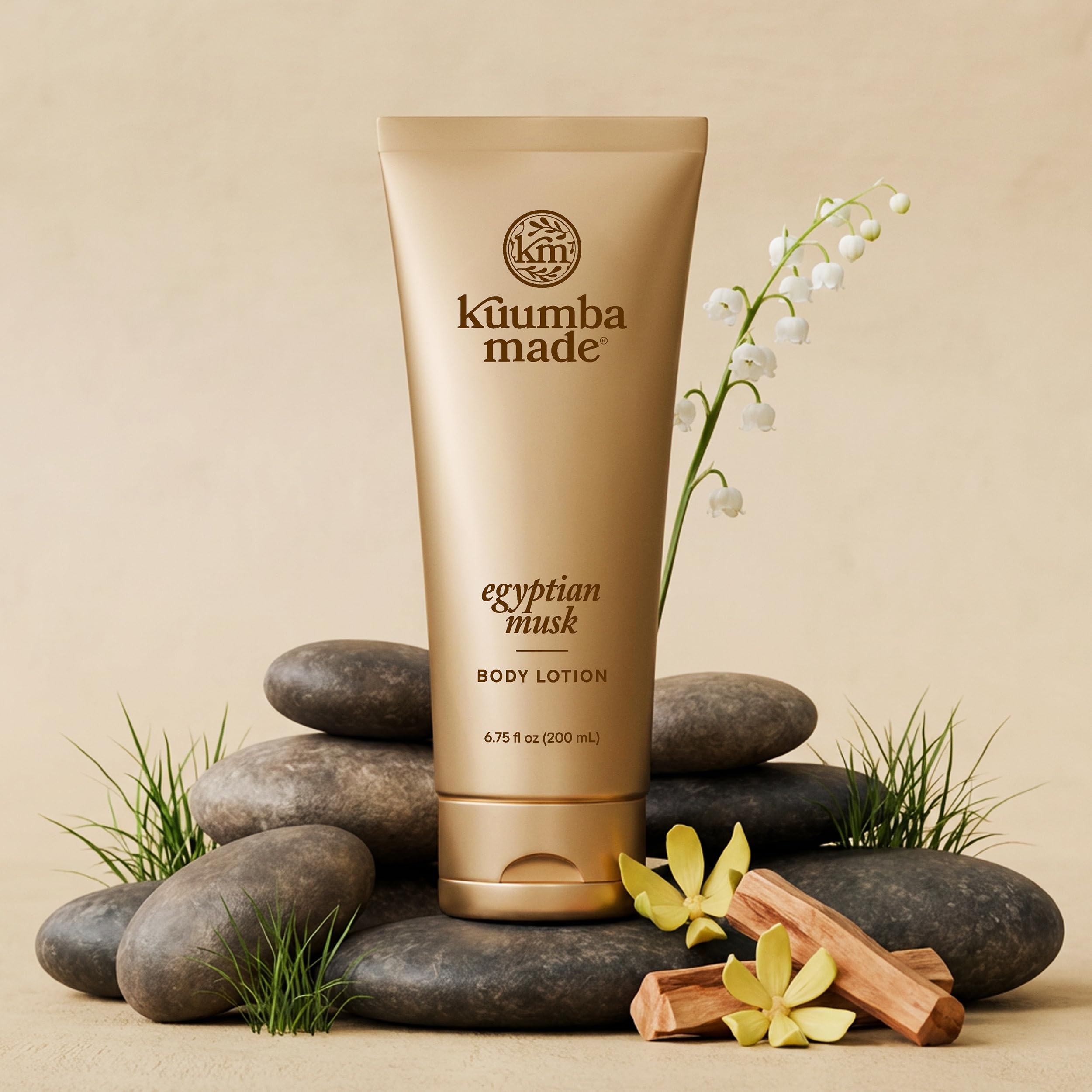 Kuumba Made Egyptian Musk Body Lotion – Hydrating Daily Moisturizer with Shea Butter & Botanical Oils (Vegan, 6.75 oz)