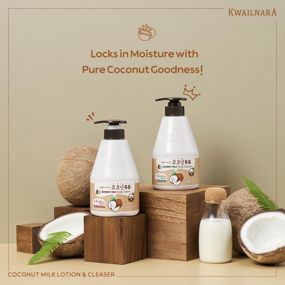 Kwailnara Coconut Milk Body Lotion (19.75 Fl Oz) – Deep Hydration, Silky Skin, Paraben-Free