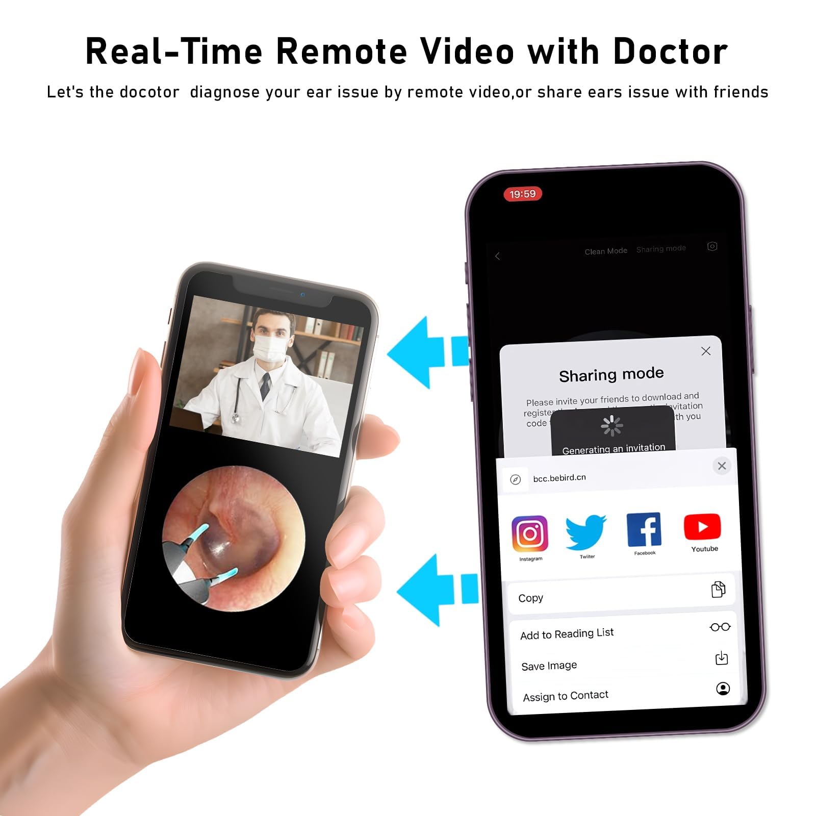 KWYBOW Note5 Ear Wax Removal Kit with Camera – 10MP Otoscope & Real-Time Video