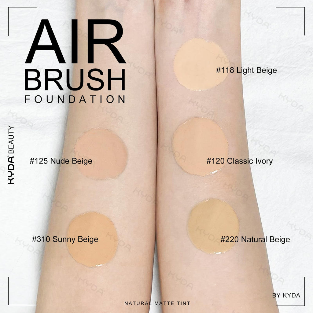 KYDA AirBrush Foundation Spray – Silky, Breathable Nude Finish (Sunny Beige 310)