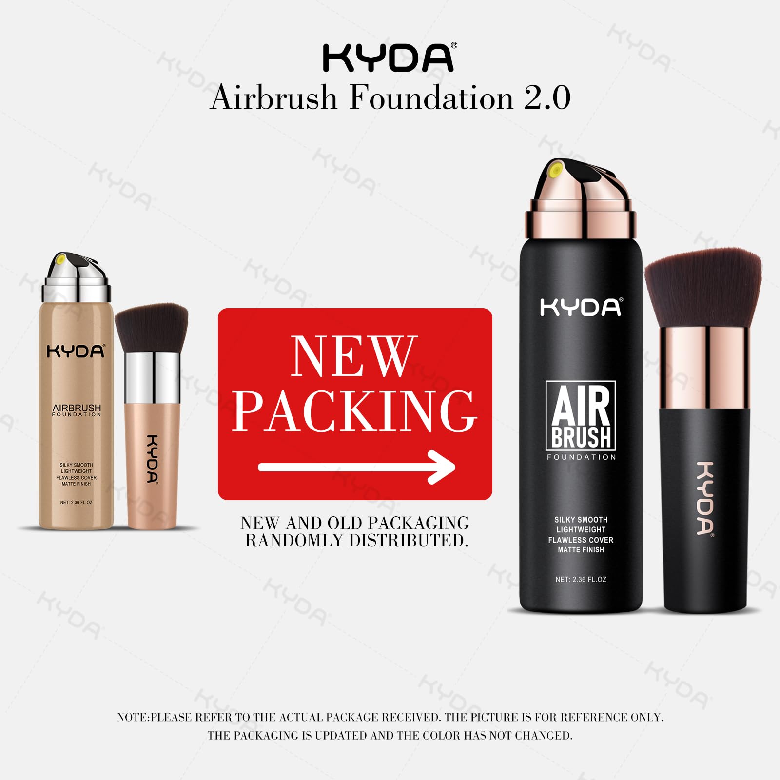KYDA AirBrush Foundation Spray – Silky Nude-Beige Finish, Breathable, Buildable Coverage