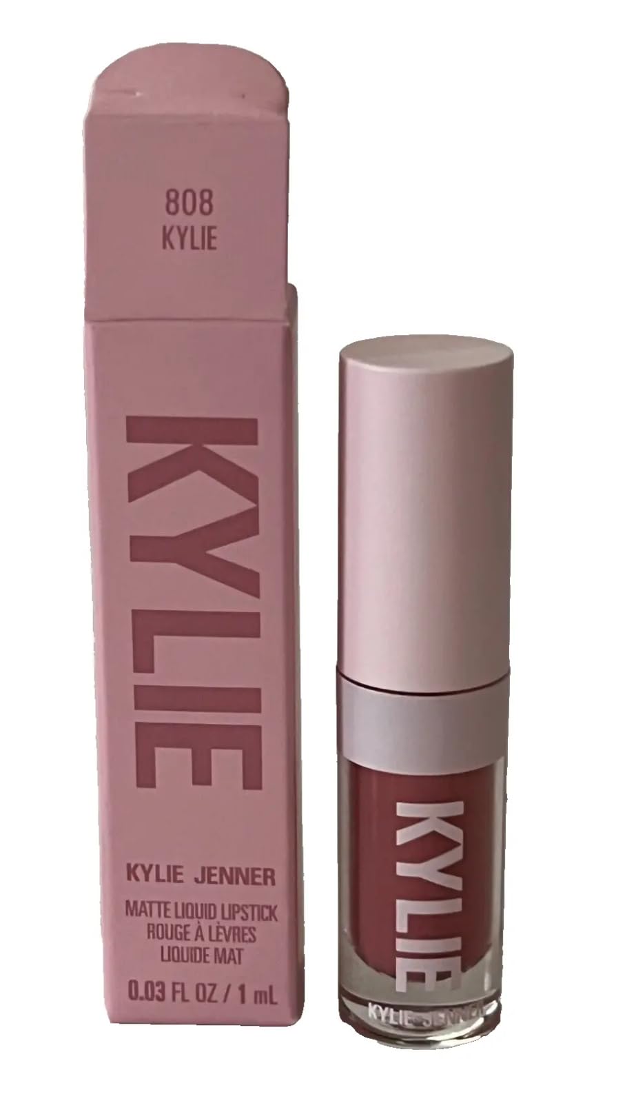 Kylie Cosmetics Matte Liquid Lipstick 808 Kylie – Mini 0.03 oz Lip Color | Long-Wear Matte