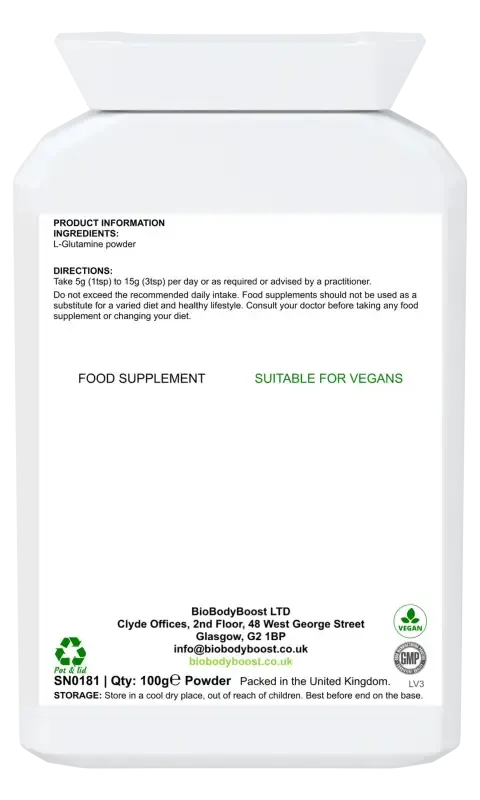L-Glutamine Boost | Amino Acid for Gut & Muscle Support UK