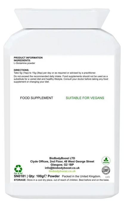 L-Glutamine Boost | Amino Acid for Gut & Muscle Support UK