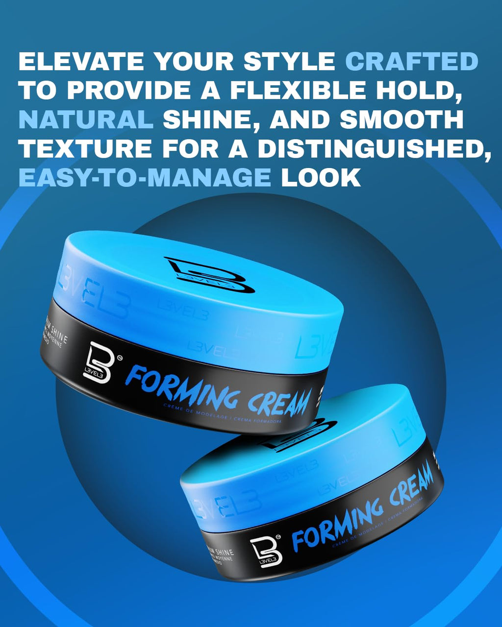 L3 Level 3 Forming Cream – 2-Pack | Natural Look, Non-Sticky Volume