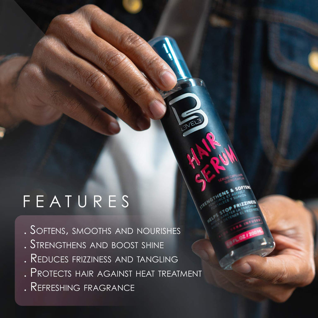 L3 Level 3 Hair Serum — Softens, Smooths & Frizz Reduction for Damaged Hair