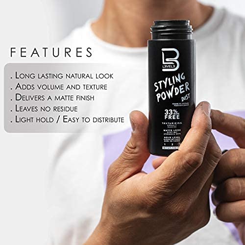 L3 Level 3 Travel Styling Powder – Natural Look for Men | Oil-Free Matte Finish