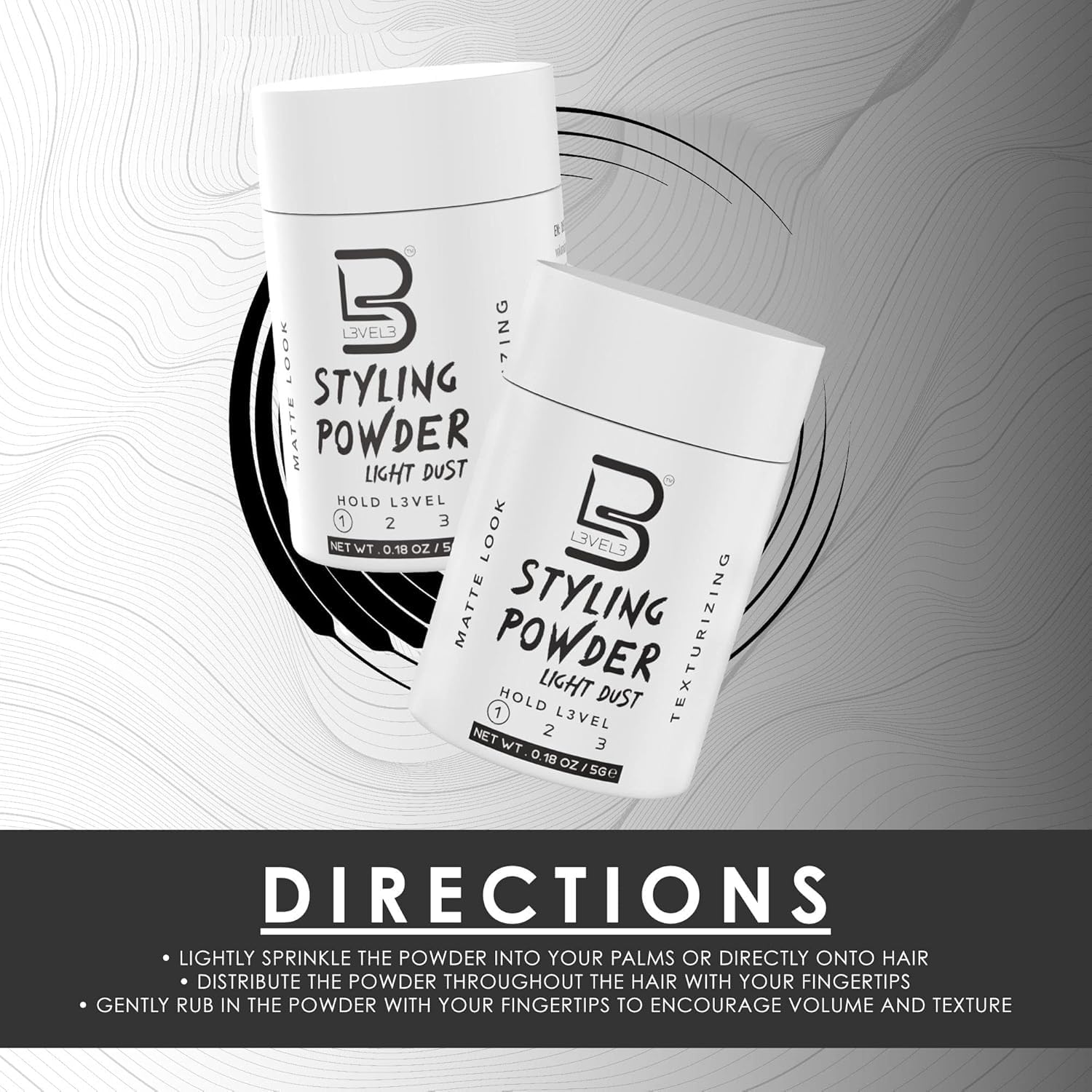 L3 Level 3 Travel Styling Powder – Small 0.18 oz for Natural Matte Finish