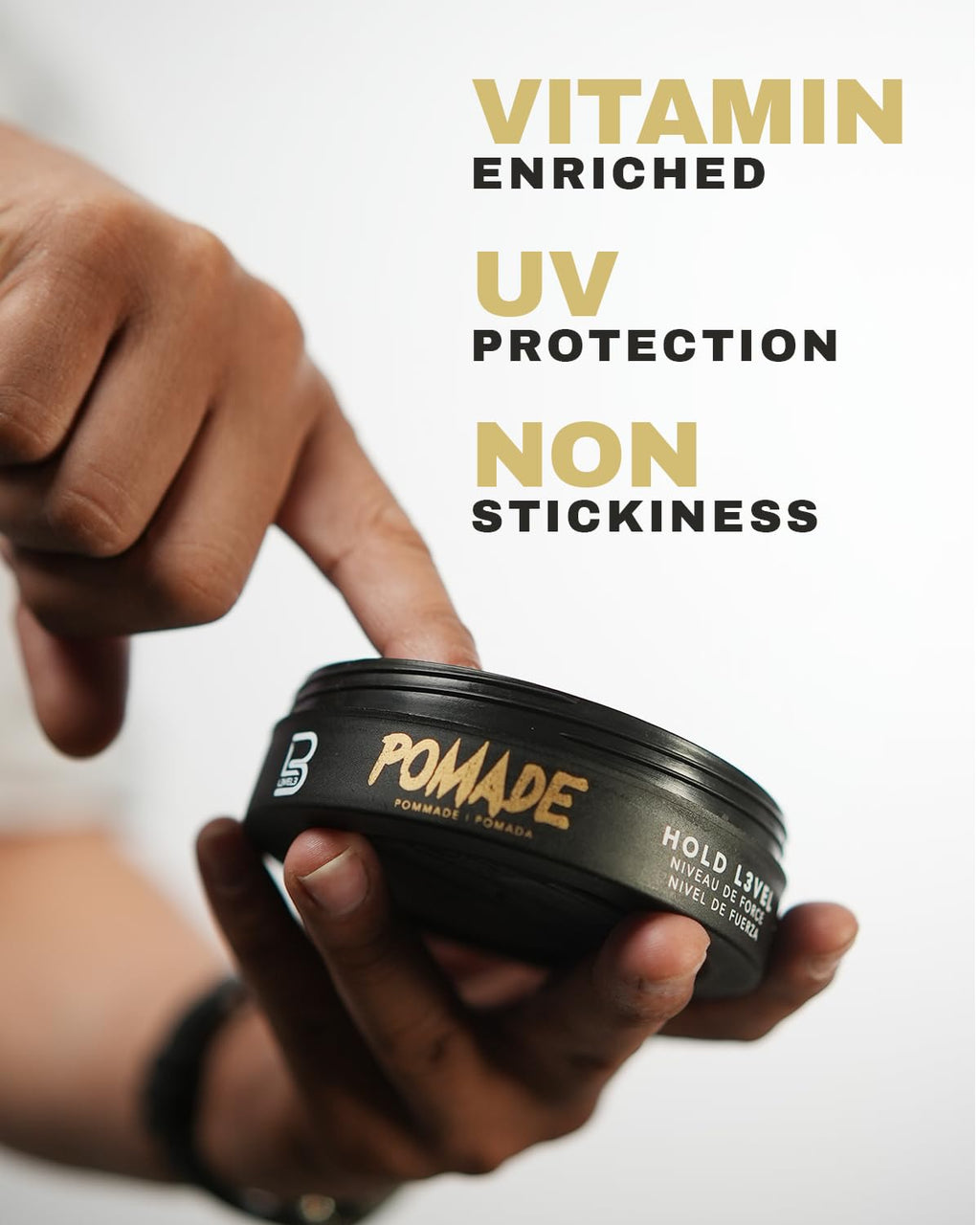 L3 Level 3 Pomade – Keratin-Infused, Volumizing 3-Pack with Long-Lasting Hold