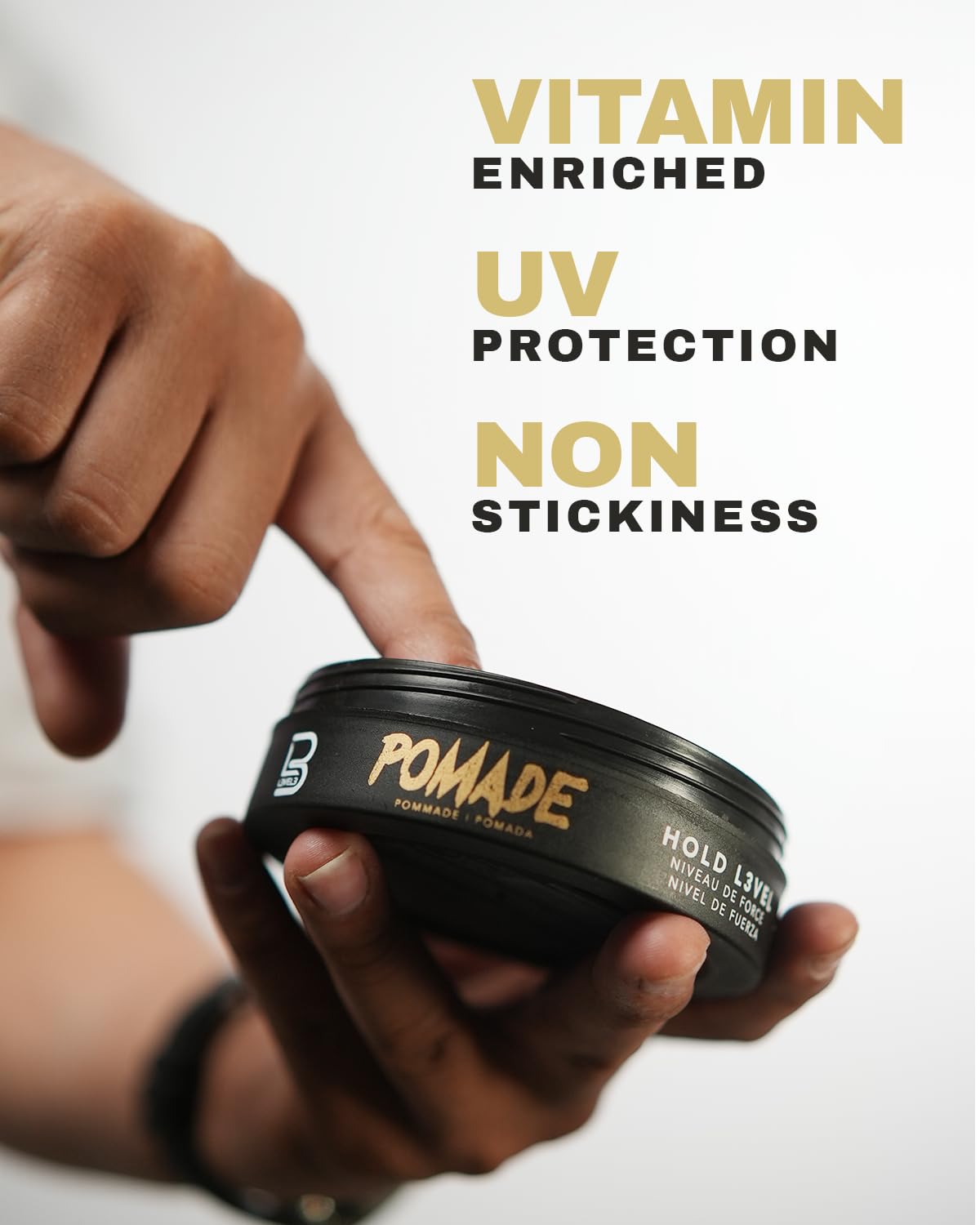 L3 Level 3 Pomade – Keratin-Infused, Volumizing 3-Pack with Long-Lasting Hold