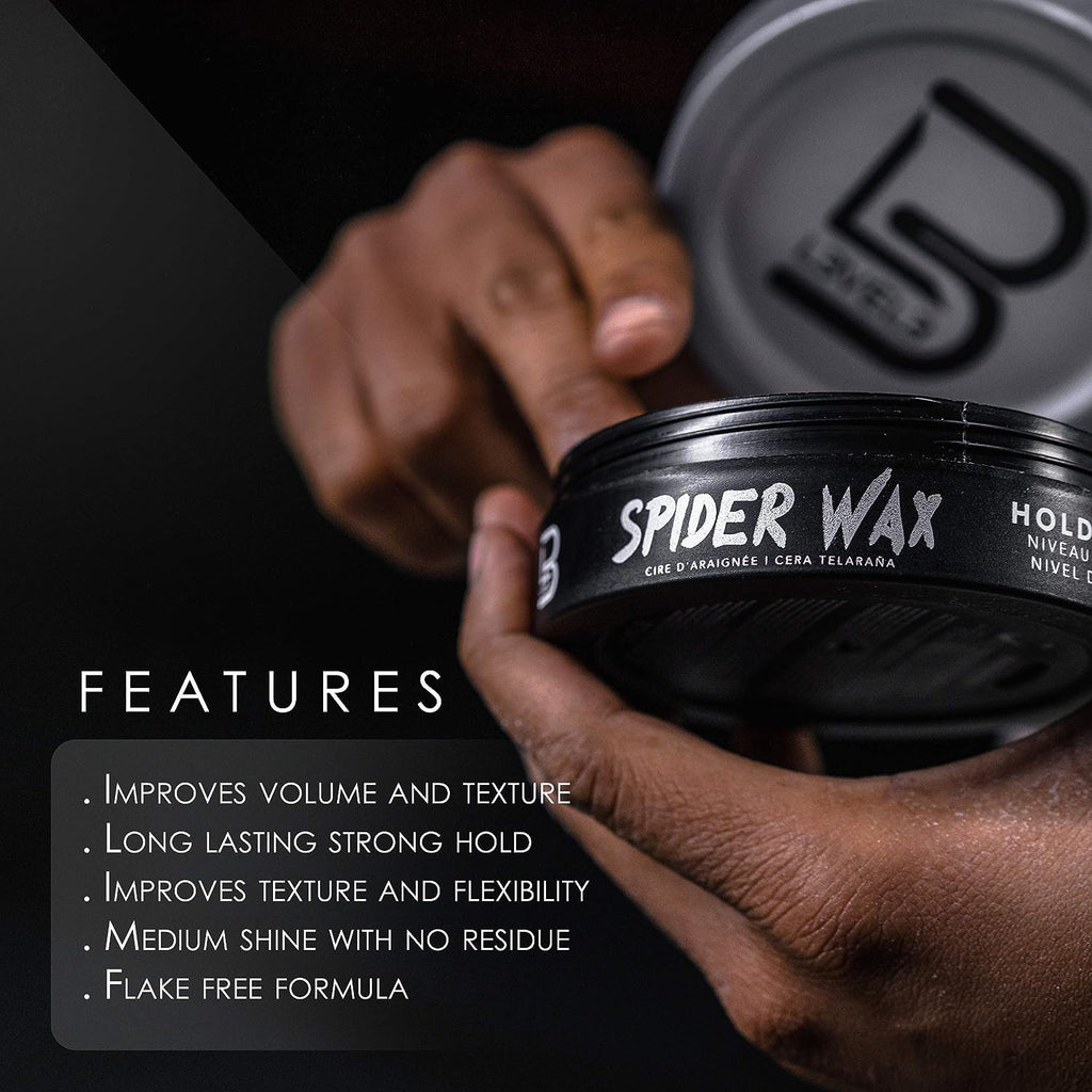 L3 Level 3 Spider Wax – Long-Lasting Hold, Volume & Texture for Men