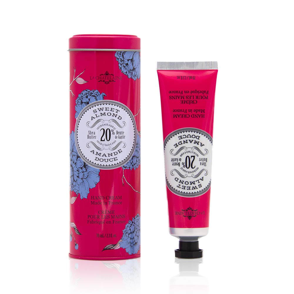 La Chatelaine Shea Butter Hand Cream – Made in France, Organic, 70ml Gift Tin (Sweet Almond)