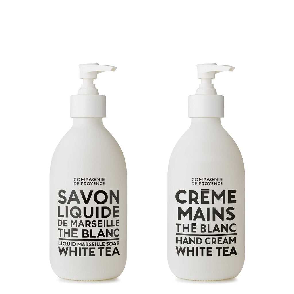 La Compagnie de Provence White Tea Liquid Soap & Hand Cream Duo – 10 oz