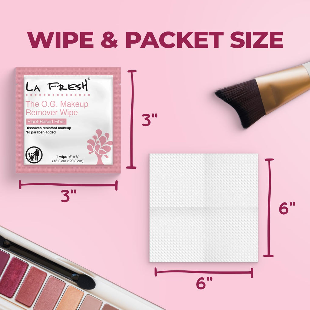 La Fresh Makeup Removal Wipes Waterproof 50 Count – Travel Skin Care Essentials