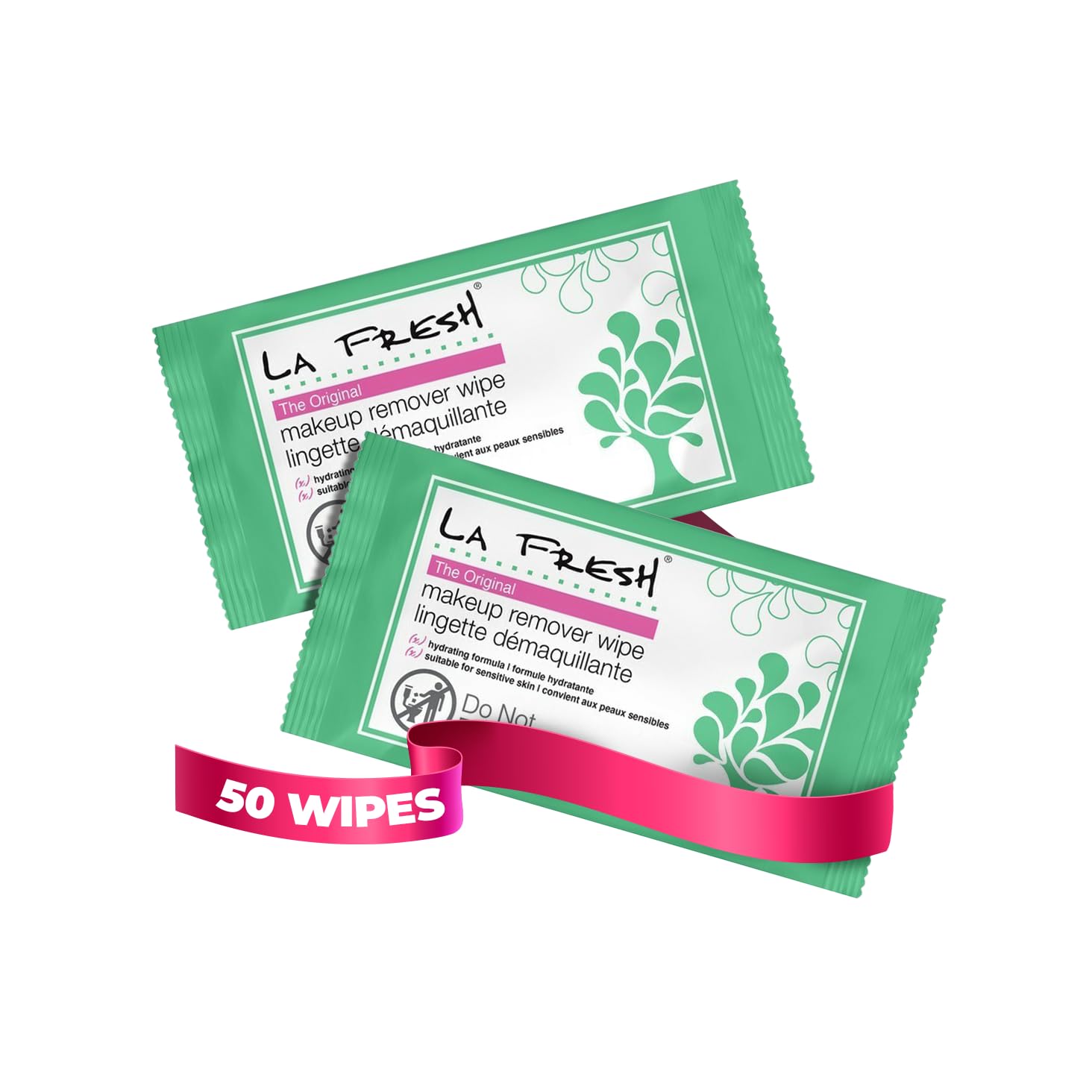La Fresh Makeup Remover Wipes with Vitamin E – Face Eyes Lips – Travel Case 50ct