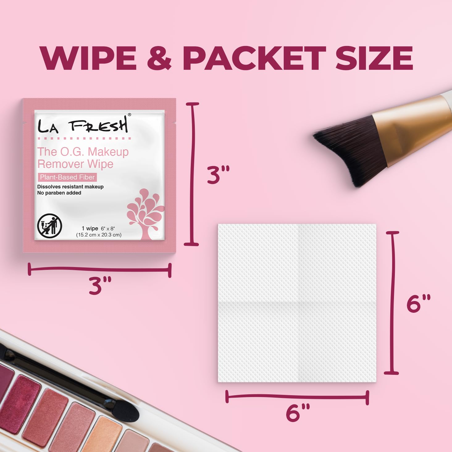 La Fresh Makeup Removal Wipes – Waterproof, 200 Count, Travel Essentials