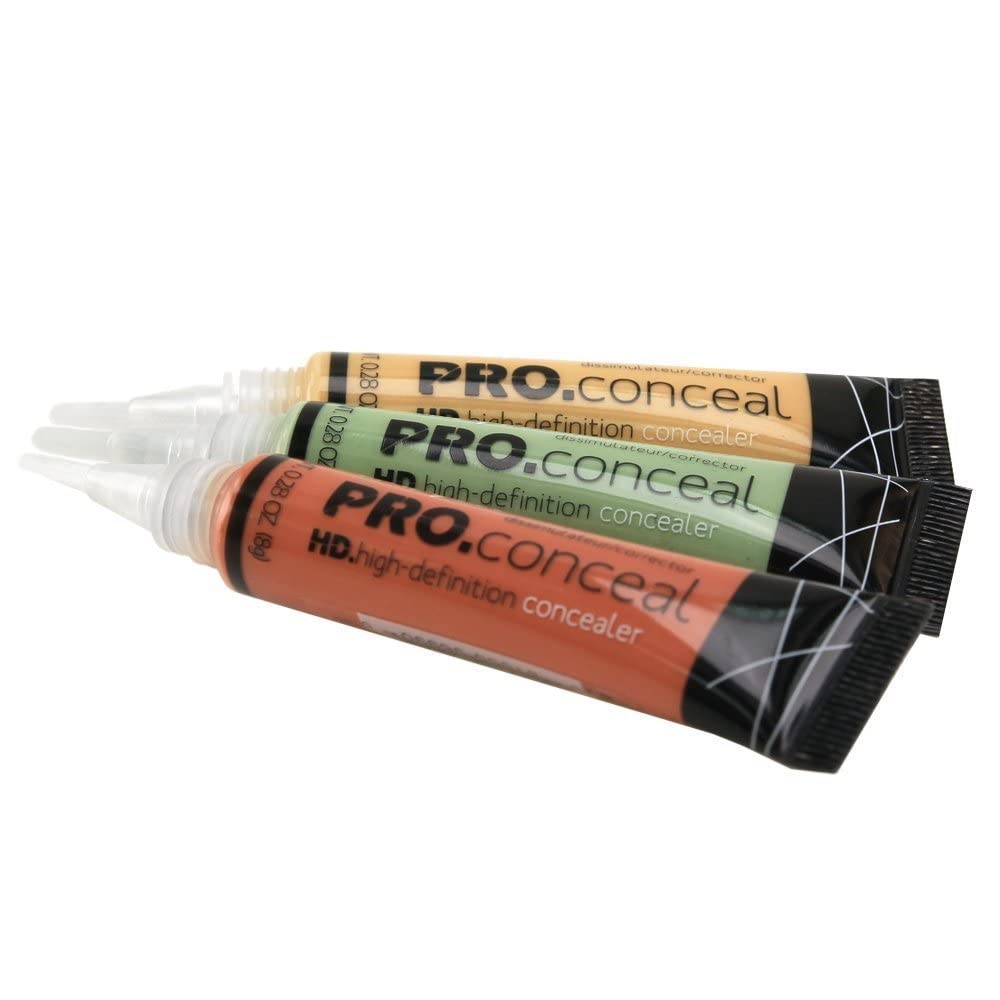 L.A. Girl Pro Conceal Set Orange, Yellow & Green Correctors – 3-Pack (GC990 GC991 GC992-B)