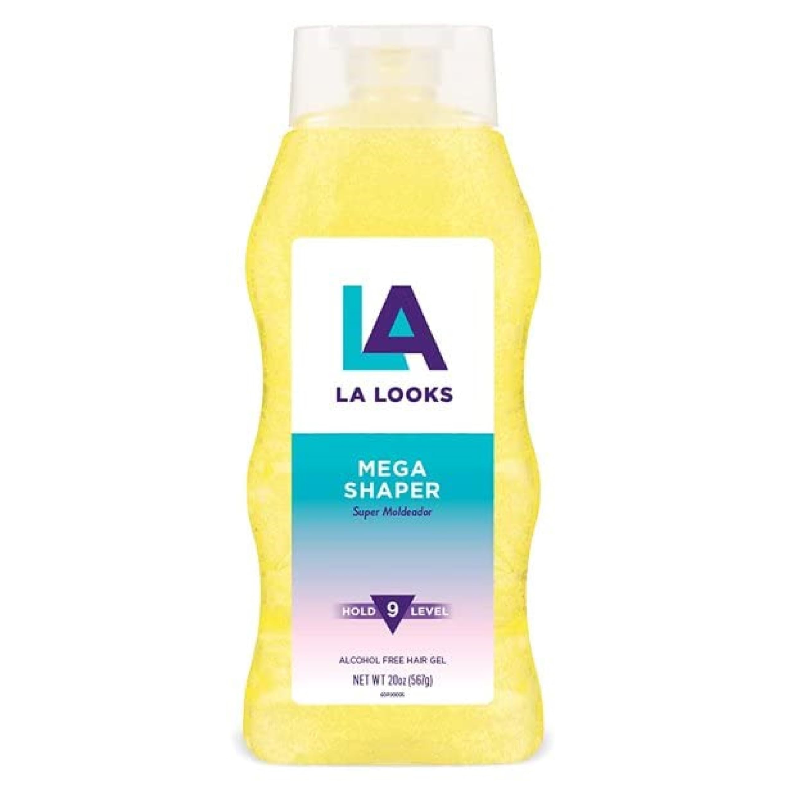LA Looks Mega Shaper Hair Gel - Level 9 Hold, Humidity Resistant, Alcohol-Free | 20 oz Pack of 6