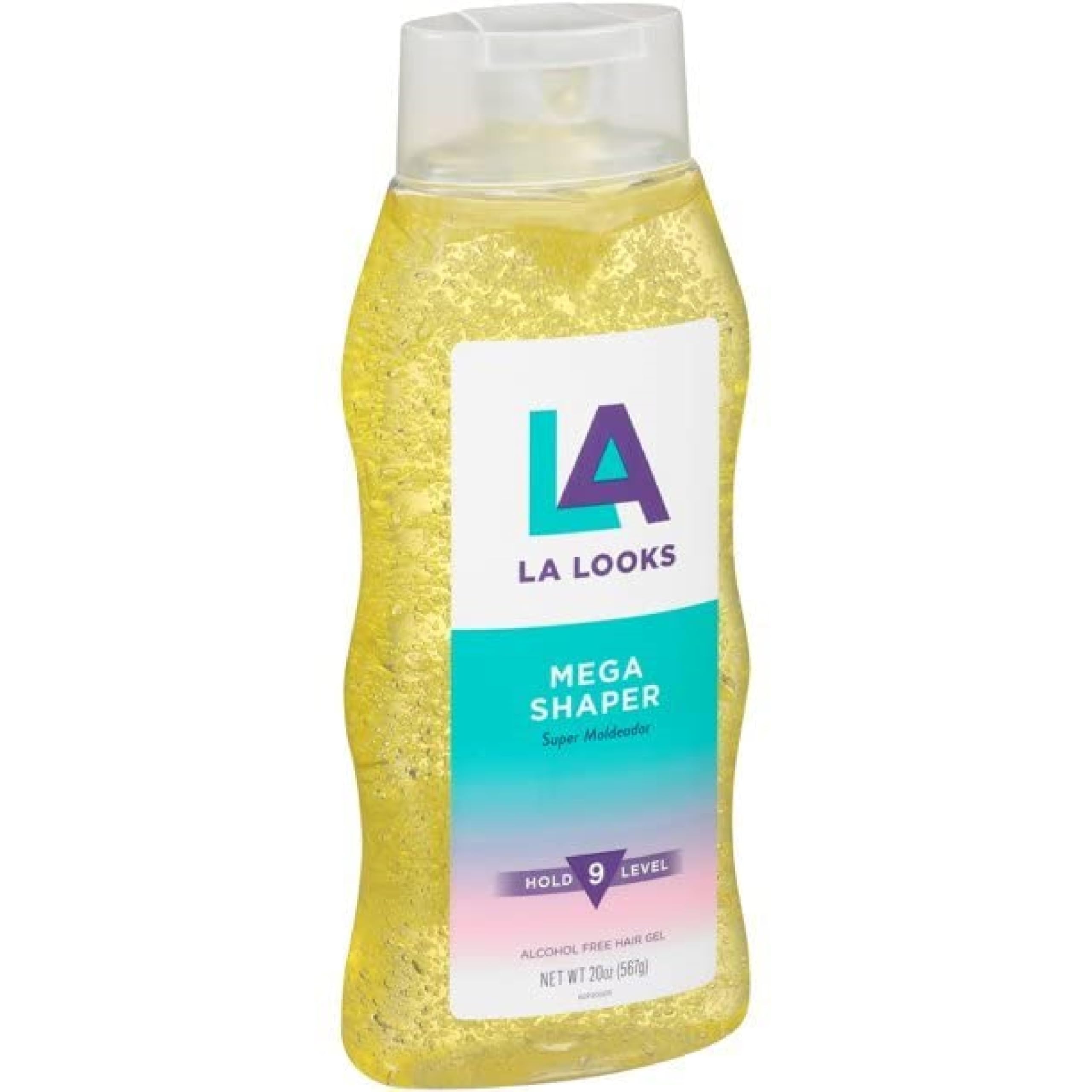 LA Looks Mega Shaper Hair Gel - Level 9 Hold, Humidity Resistant, Alcohol-Free | 20 oz Pack of 6