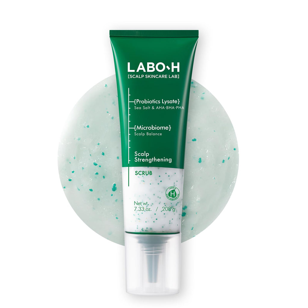 LABO-H Scalp Strengthening Scrub – Hair Growth Support, Rosemary & Sea Salt, Vegan, Sulfate Free, 7.33 Fl Oz
