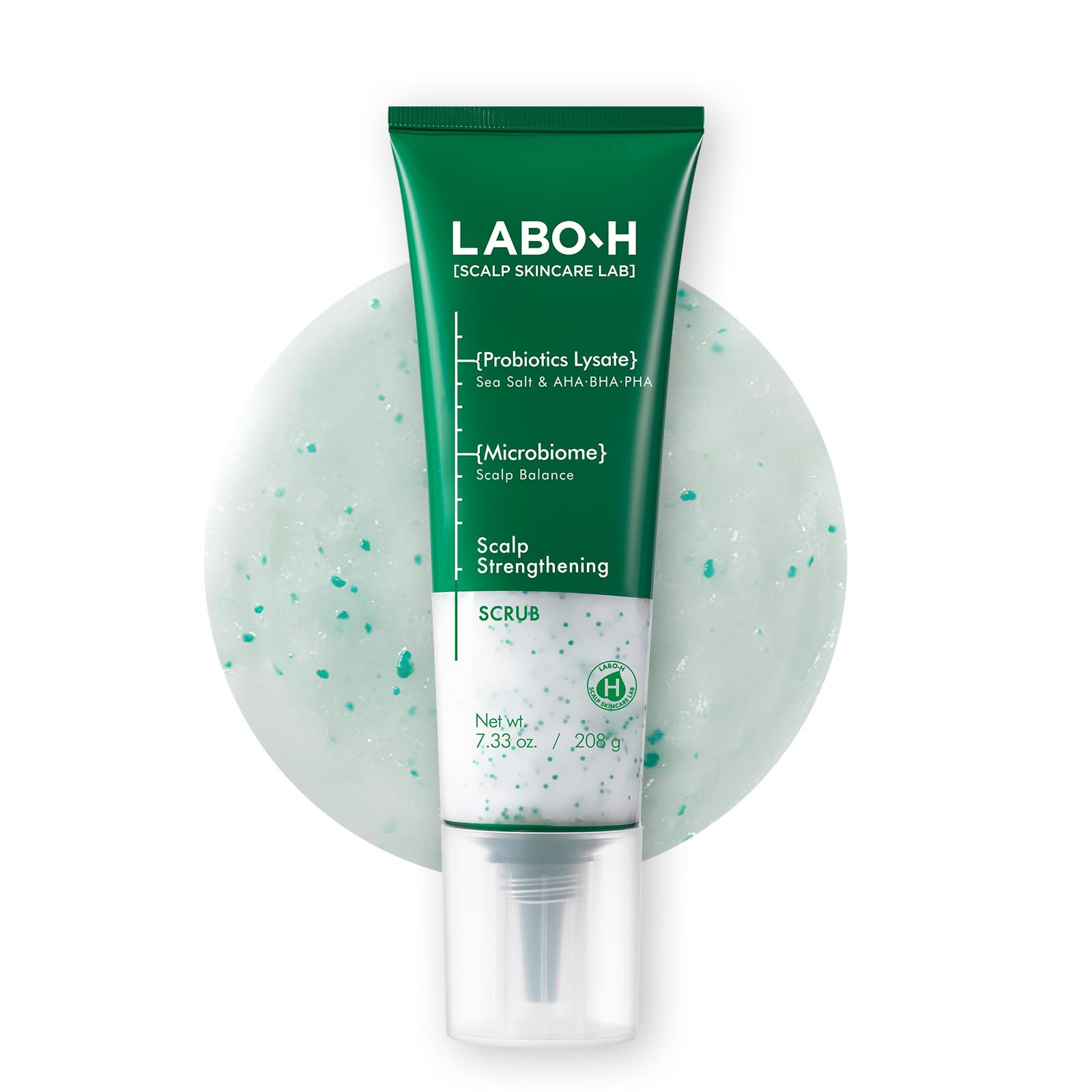 LABO-H Scalp Strengthening Scrub – Hair Growth Support, Rosemary & Sea Salt, Vegan, Sulfate Free, 7.33 Fl Oz