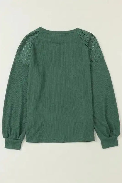 Lace Sleeve Textured Top for Women