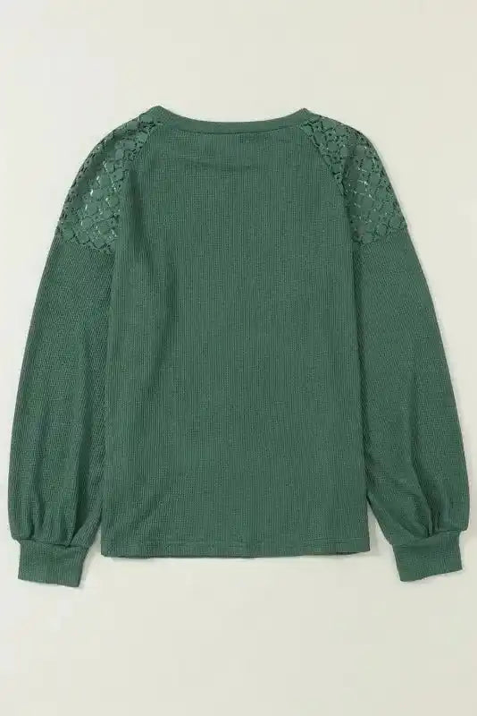 Lace Sleeve Textured Top for Women