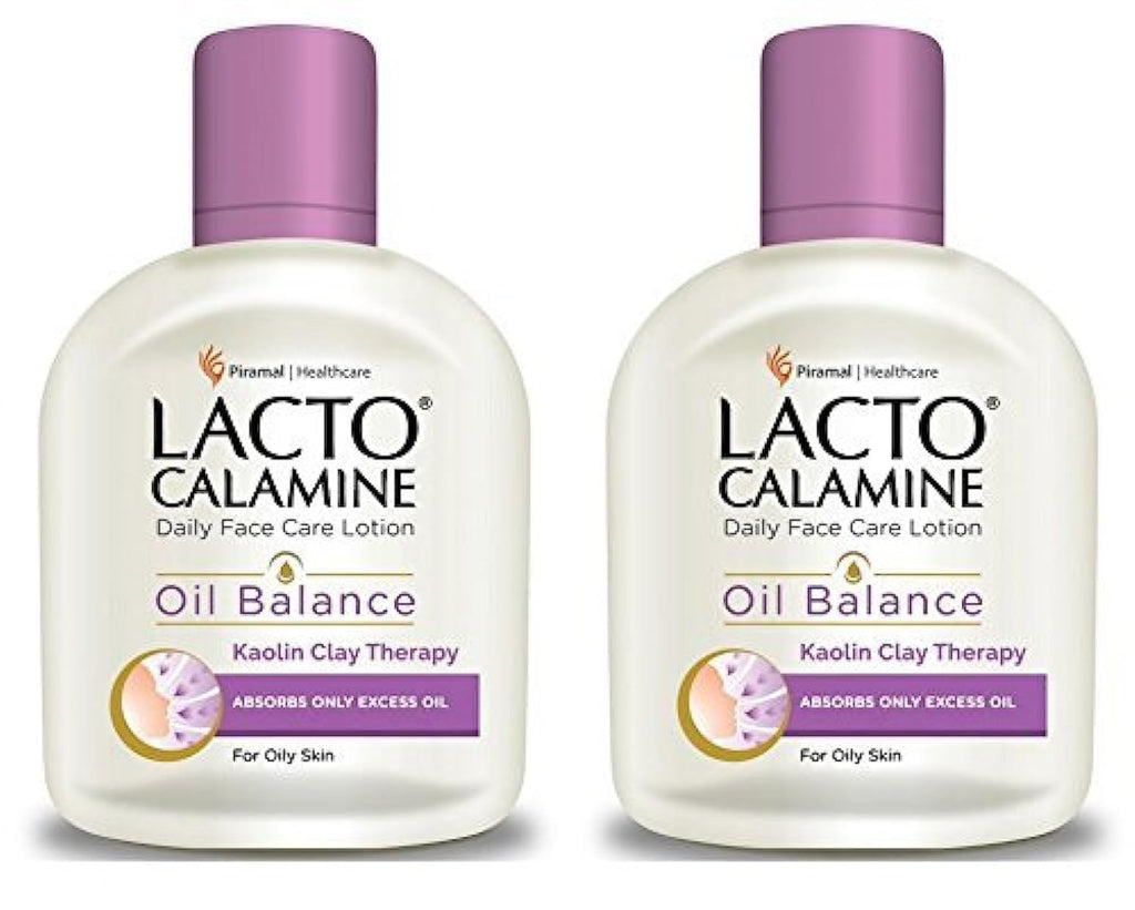 Lacto Calamine Face Moisturizing Lotion for Oily Skin – Oil Balance & Matte Finish (120ml x 2)