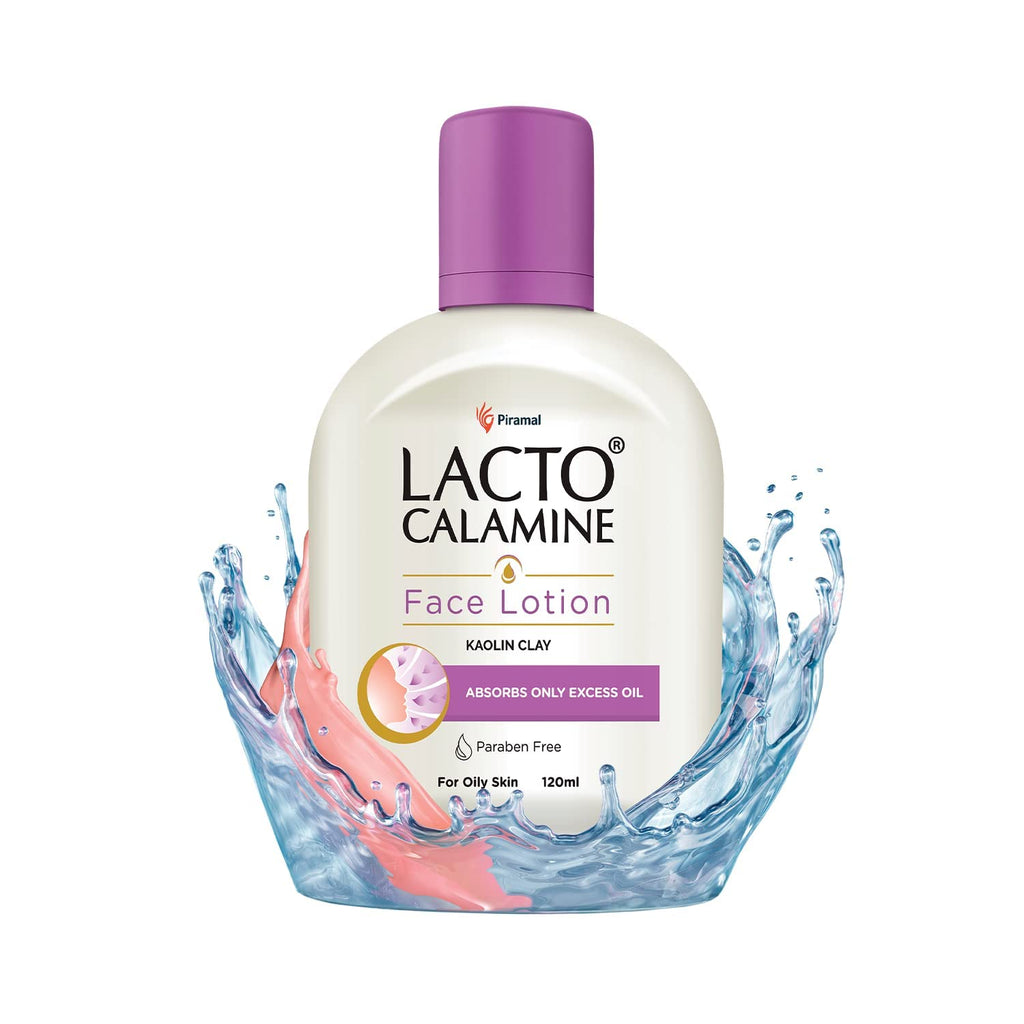 Lacto Calamine Face Moisturizing Lotion for Oily Skin – Oil Balance & Matte Finish (120ml x 2)
