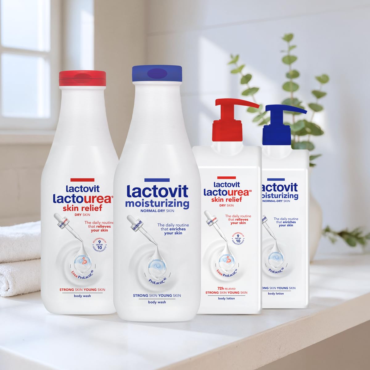 Lactovit Moisturizing Body Wash | Hydrating Shower Gel for All Skin Types | ProLactiC10, Collagen & Elastin Booster | 6 x 600 ml