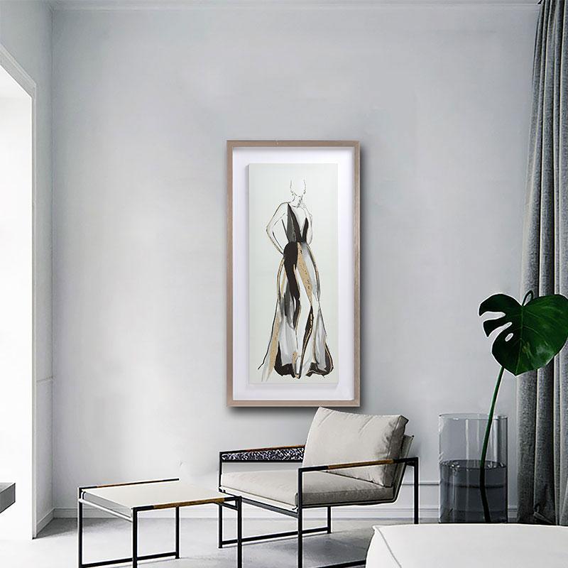 Lady Framed Wall Art Print 40*60cm