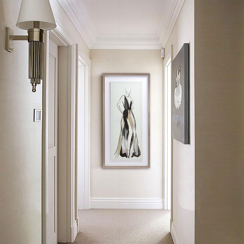 Lady Framed Wall Art Print 40*60cm