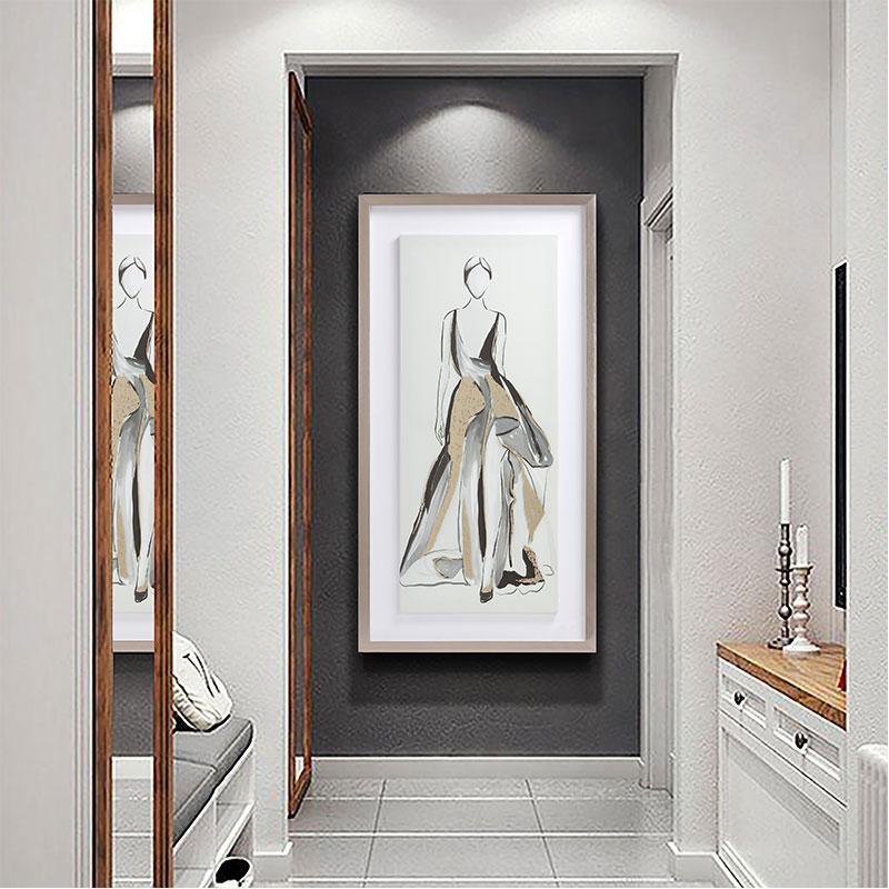 Lady Framed Wall Art Print 40*60cm