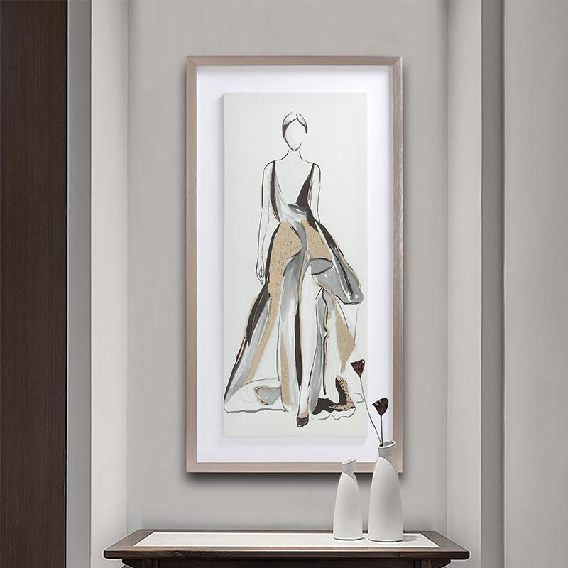 Lady Framed Wall Art Print 40*60cm