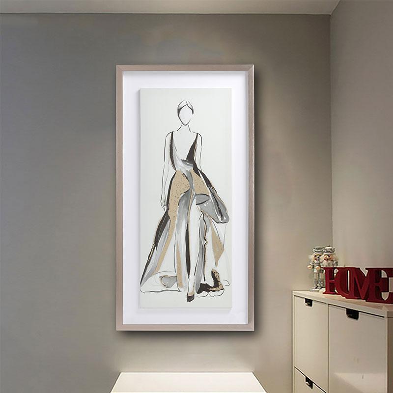 Lady Framed Wall Art Print 40*60cm