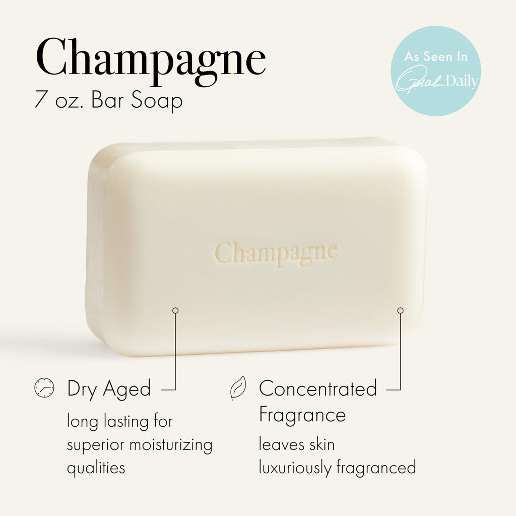 LAFCO New York Champagne Bar Soap – Ultra-Hydrating 7 oz, All Skin Types, Made in Europe