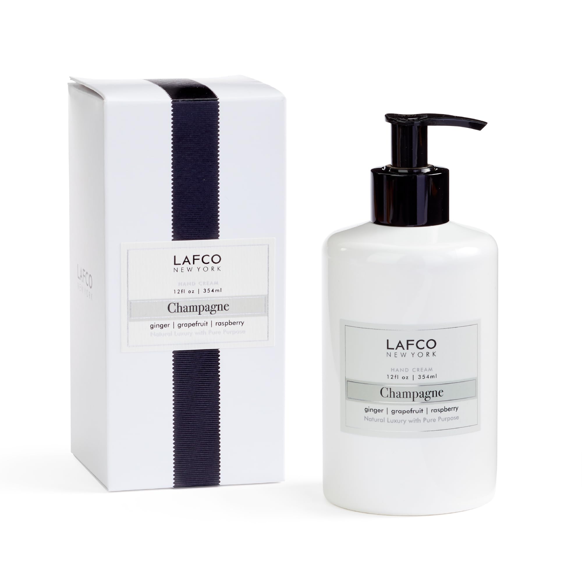 LAFCO New York Champagne Hand Cream – 12 oz | Hydration, Hypoallergenic, Plant-Based, Synthetic-Free, Made in Italy