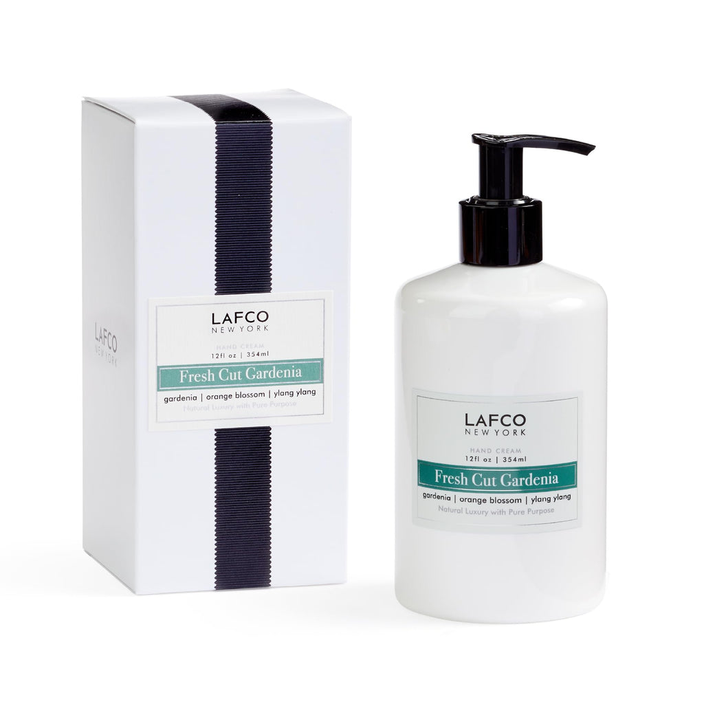 LAFCO New York Fresh Cut Gardenia Hand Cream, 12 oz – Hypoallergenic & Cruelty-Free