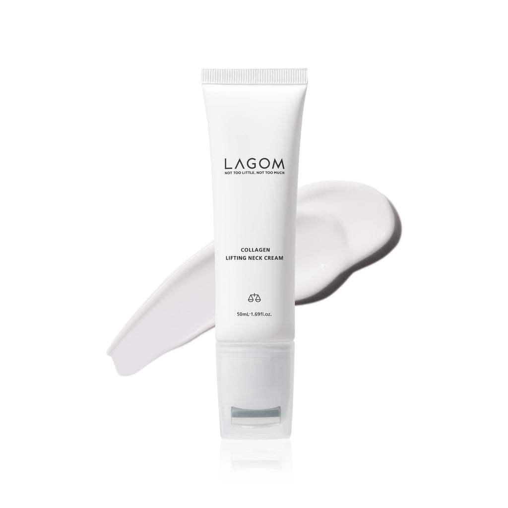 LAGOM Collagen Lifting Neck Cream with Massage Roller – Neck & Jawline Care
