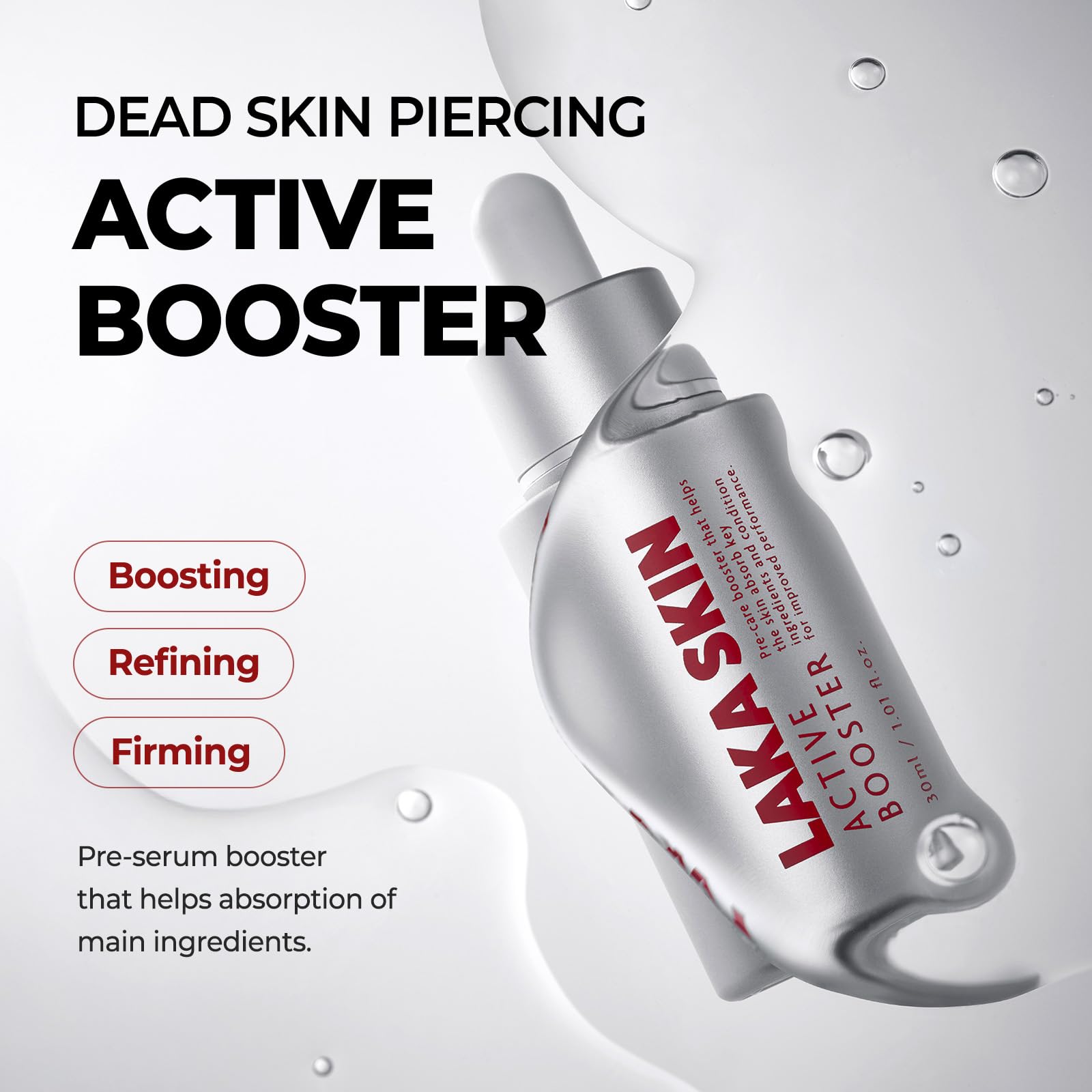 Laka Active Booster 30ml – PDRN, Peptide for Elasticity & Pore Refinement | Korean Skincare