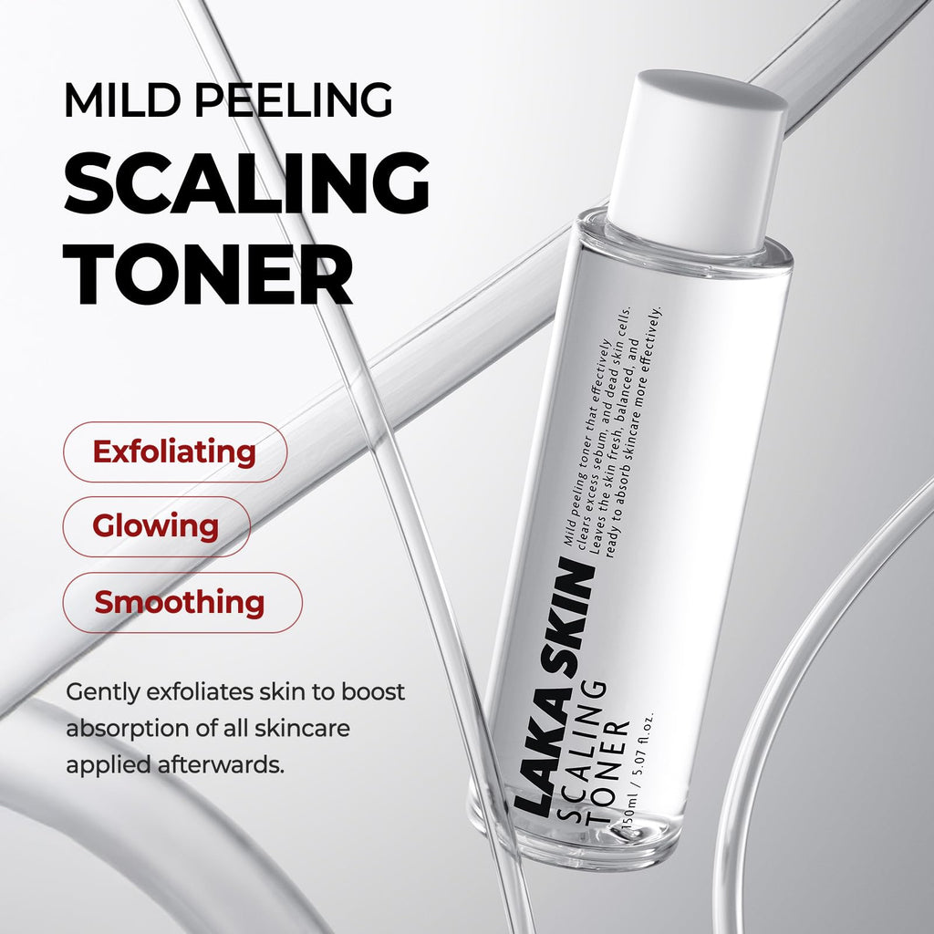 Laka Scaling Toner – Mild AHA/PHA/PDRN Exfoliating Toner, 150ml | Korean Skincare