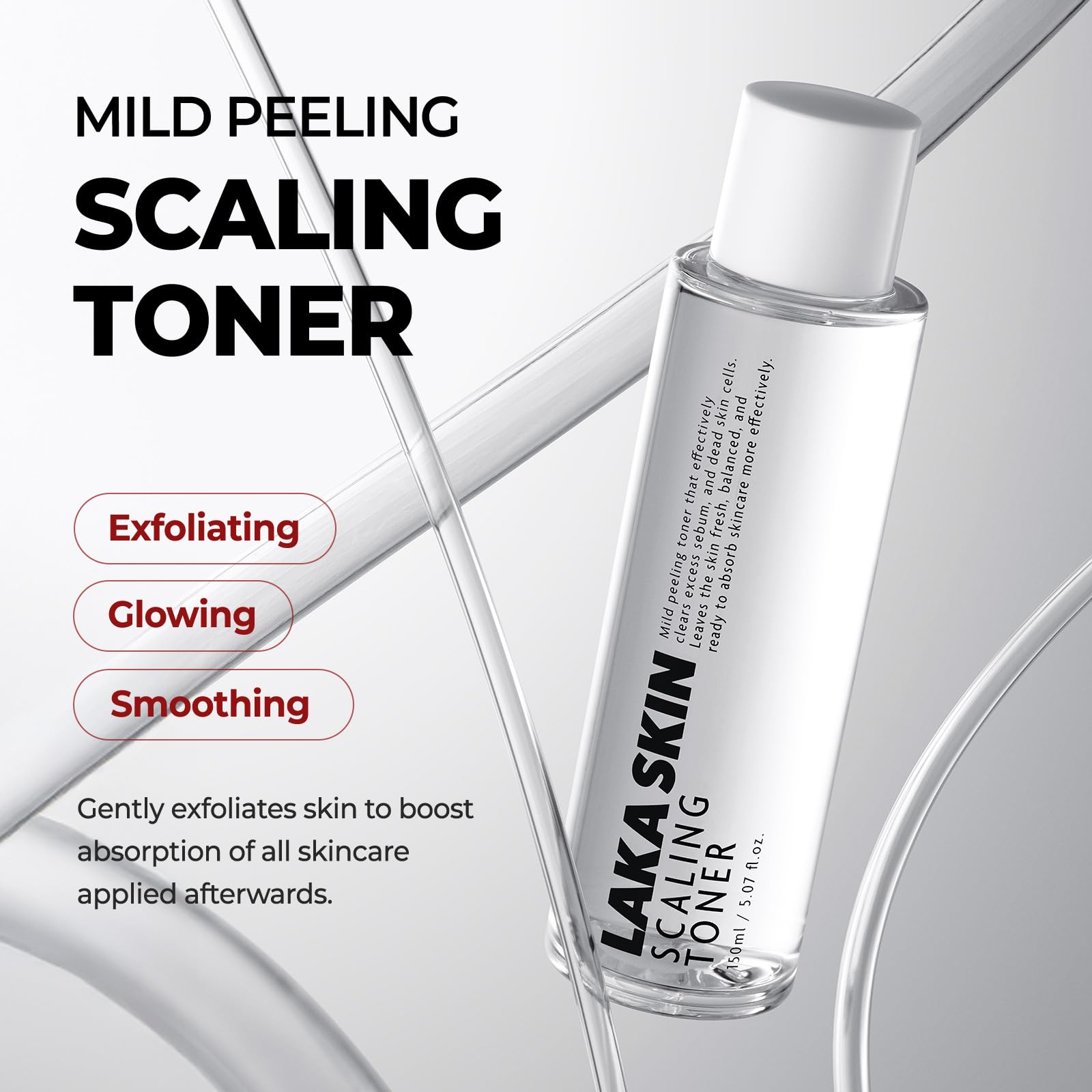 Laka Scaling Toner – Mild AHA/PHA/PDRN Exfoliating Toner, 150ml | Korean Skincare