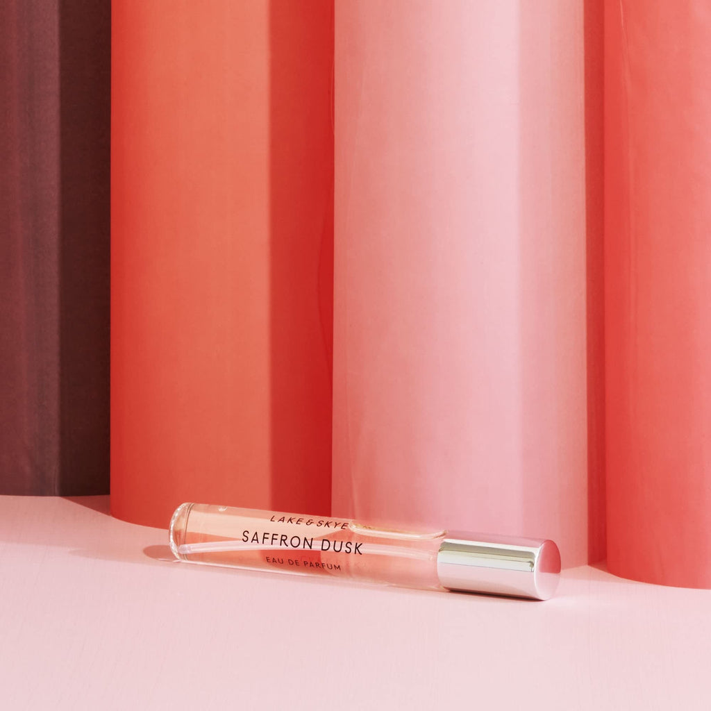 Lake & Skye Saffron Dusk EDP Purse Spray – 0.5 fl oz, Floral, Woody, Musk, Long-Lasting