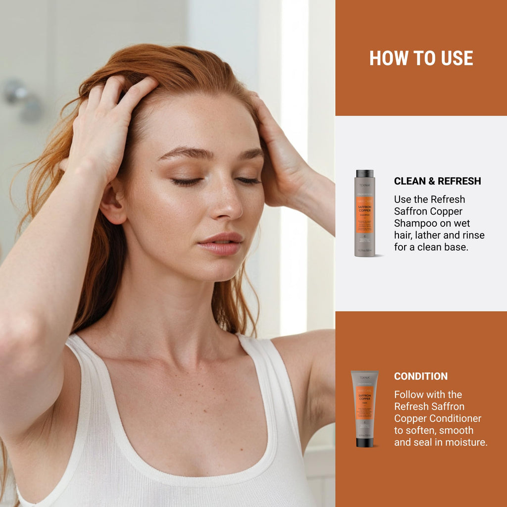 Lakmé Teknia Refresh Saffron Copper Shampoo & Treatment – Full-Size Duo