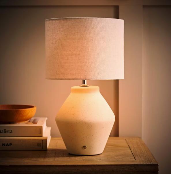 Finn Ceramic Rechargeable Table Lamp – Portable Wireless Ambient Lighting
