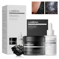 LANBENA 3-in-1 Blackhead Removal Set — Bamboo Charcoal Pore Strips, Pore Minimizing Serum & Removal Papers