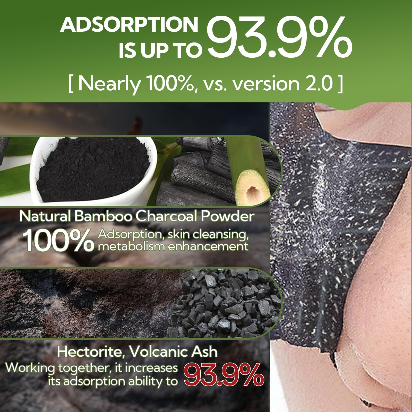 LANBENA 3.0 Bamboo Charcoal Nose Strips – Upgraded Blackhead Remover Mask