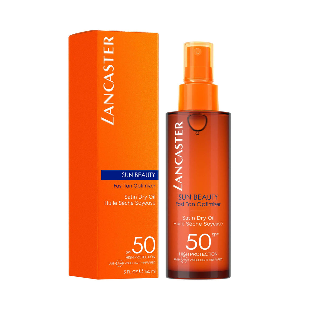 Lancaster Sun Beauty Dry Oil Fast Tan Optimizer SPF 50 – Non-Greasy, Quick Absorption